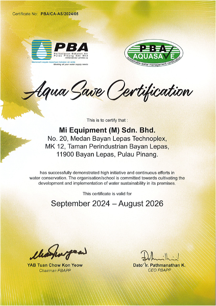 Aqua Save Certification
2024-2026